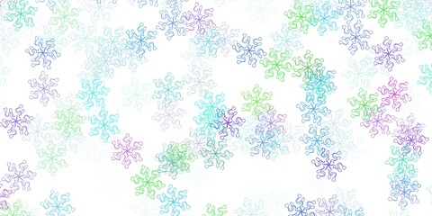 Light multicolor vector natural backdrop with flowers.