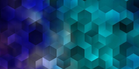 Fototapeta premium Light Pink, Blue vector backdrop with hexagons.