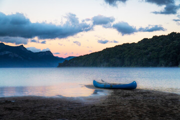 sunset on the lake