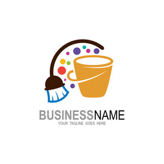 Cleaning service vector logo design, Cleaning illustration