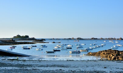 beautiful seascape at Port-Blanc Penvenan in Brittany. France