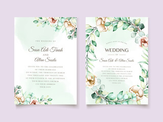 Fototapeta premium eucalyptus wedding card set