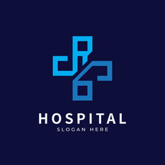 Fototapeta premium Health logo with initial letter R O, OR, R O logo designs concept. Medical health-care logo designs template.