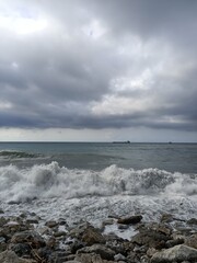 storm over the sea