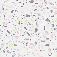 Terrazzo Texture Vector. Flooring Seamless Pattern