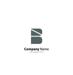 Fototapeta premium the simple modern logo of letter b with white background