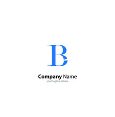 the simple modern logo of letter b with white background