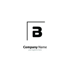Obraz premium the simple modern logo of letter b with white background