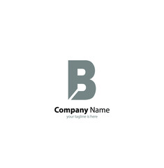 Obraz premium the simple modern logo of letter b with white background