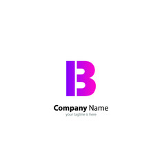 Obraz premium the simple modern logo of letter b with white background