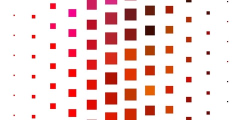 Light Red, Yellow vector pattern in square style. Abstract gradient illustration with rectangles. Modern template for your landing page.