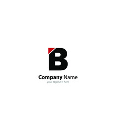 the simple modern logo of letter b with white background