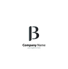 Obraz premium the simple modern logo of letter b with white background