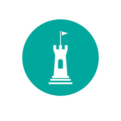 The castle icon vector logo template