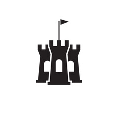 The castle icon vector logo template