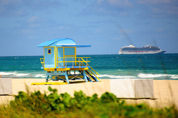 Panorama view of Miami South Beach, Florida, USA.