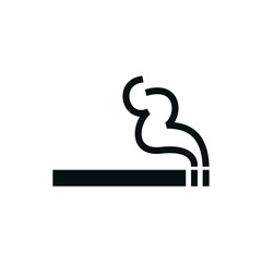 Smoke icon vector logo design template