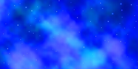 Fototapeta premium Light BLUE vector template with neon stars. Modern geometric abstract illustration with stars. Design for your business promotion.