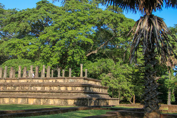 Remains of ancient civilization in Polonnaruwa, Sri Lanka