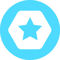 star icon on round button