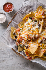 Loaded Nachos in a plate