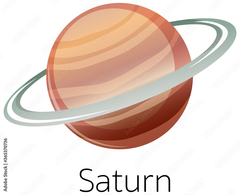 Canvas Prints isolated saturn on white background