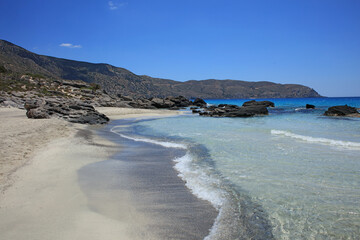 Kerdodasos beach crete private blue lagoon paradise red sand coast summer 2020 covid-19 holidays...