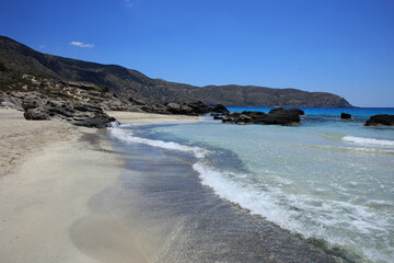 Kerdodasos beach crete private blue lagoon paradise red sand coast summer 2020 covid-19 holidays...