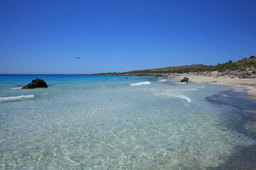 Kerdodasos beach crete private blue lagoon paradise red sand coast summer 2020 covid-19 holidays...