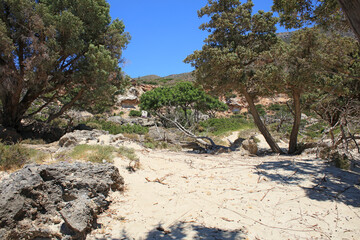 Kerdodasos beach crete private blue lagoon paradise red sand coast summer 2020 covid-19 holidays...