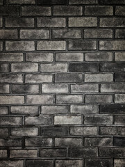 Black Brick wall background and texture