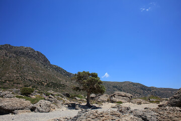 Kerdodasos beach crete private blue lagoon paradise red sand coast summer 2020 covid-19 holidays...
