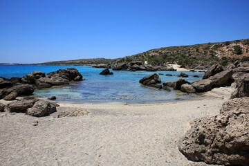 Kerdodasos beach crete private blue lagoon paradise red sand coast summer 2020 covid-19 holidays...