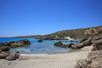Kerdodasos beach crete private blue lagoon paradise red sand coast summer 2020 covid-19 holidays...