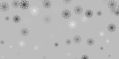 Light Gray vector natural backdrop with flowers.