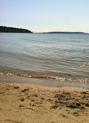 beach in the morning with water