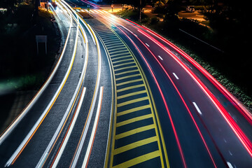 Time Lapse of Traffic at Night