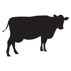 silhouette of cow