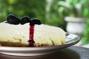 Cake Is a blueberry chip cake Is a delicious sweet dessert	