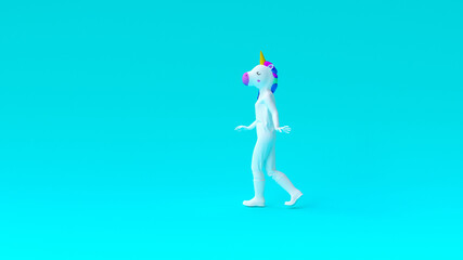 Unicorn walk. Catwalk Walking