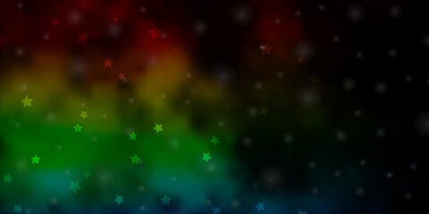 Obraz premium Dark Multicolor vector layout with bright stars. Colorful illustration in abstract style with gradient stars. Theme for cell phones.