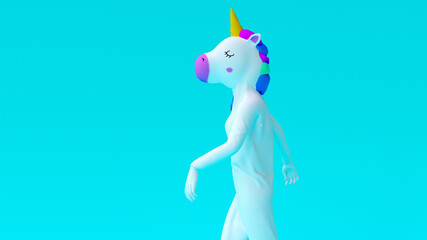 Unicorn walk. Catwalk Walking