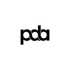 pda letter original monogram logo design
