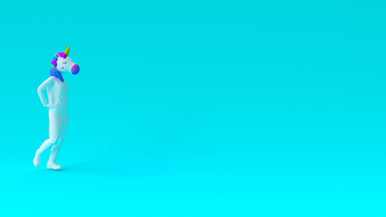 Unicorn walk. Catwalk Walking