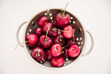cherries in a bowl