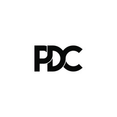 pdc letter original monogram logo design