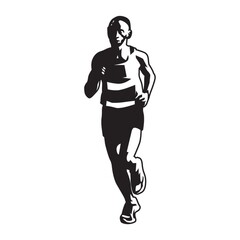 silhouette of a man running