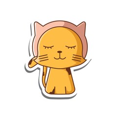 cat cartoon sleeping