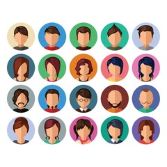 set of hair icons