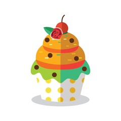 cupcake with cherry topping